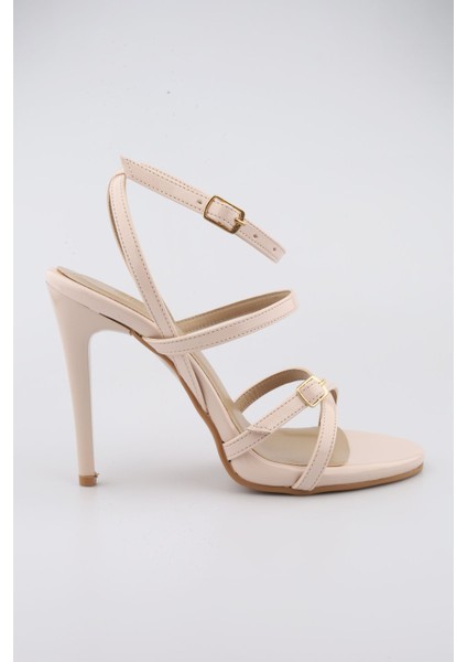 Kadın Bej Krem Abiye Ayakkabı Nikah, Düğün, Gelin Ayakkabısı Platform Topuklu Abiye Ayakkabı 12 cm modelleri