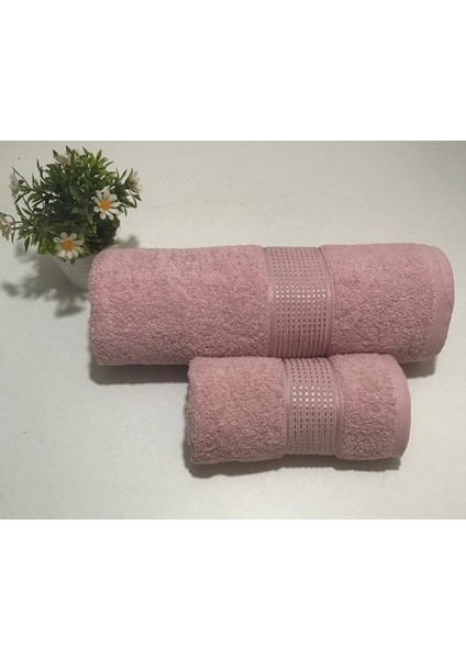 2’li (Ikili)Pamuklu Banyo Havlusu Seti – %100 Saf Pamuklu , Yumuşak ve Emici Büyük Banyo Havlusu 90X150 cm ve Baş Havlusu 50X90 cm
