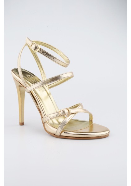 Kadın Altın Gold Rengi Ayakkabı Nikah, Düğün, Gelin Ayakkabısı Platform Topuklu Abiye Ayakkabı 12 cm fırsatları