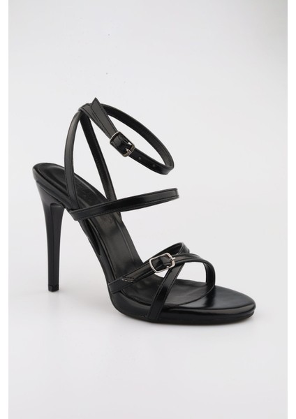 Kadın Siyah Renk Abiye Ayakkabı Nikah, Düğün, Gelin Ayakkabısı Platform Topuklu Abiye Ayakkabı 12 cm