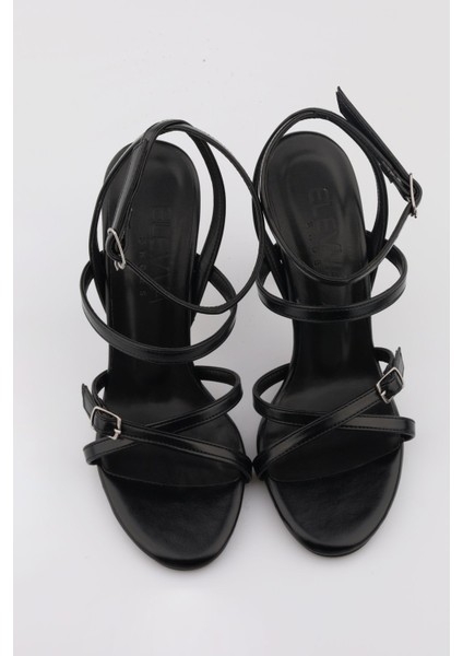 Kadın Siyah Renk Abiye Ayakkabı Nikah, Düğün, Gelin Ayakkabısı Platform Topuklu Abiye Ayakkabı 12 cm indirimleri