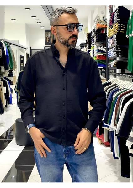 Keten Pamuk Uzun Kollu Oversize Erkek Gömlek fiyatları