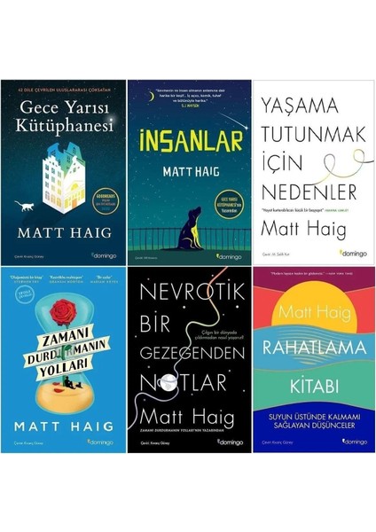 Matt Haig Seti (6 Kitap) Gece Yarısı Kütüphanesi +Zamanı Durdurmanın Yolları +Insanlar +3
