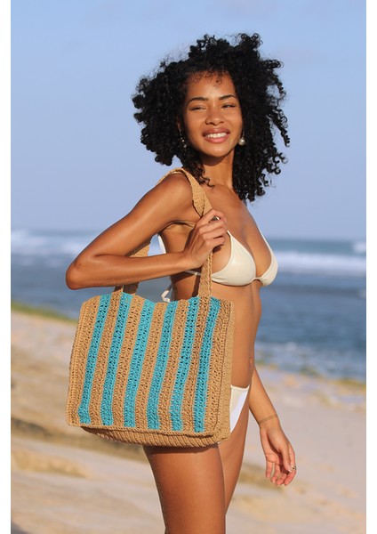 Maris Tides Laguna Set; Geri Dönüştürülmüş Plaj Havlusu ve Selülozdan El Yapımı Kağıt Tote Çanta. fırsatları