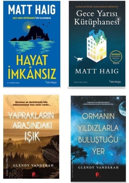 Set - Hayat Imkansız-Gece Yarısı Kütüphanesi Ormanın Yıldızlarla-Yaprakların Hediye