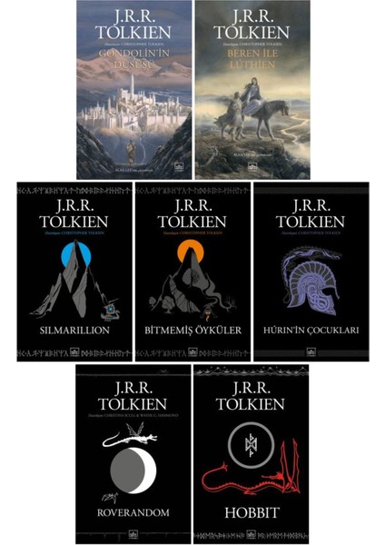 J. R. R. Tolkien 7 Kitap Set Yüzüklerin Efendisi Dünyası Ortadünya