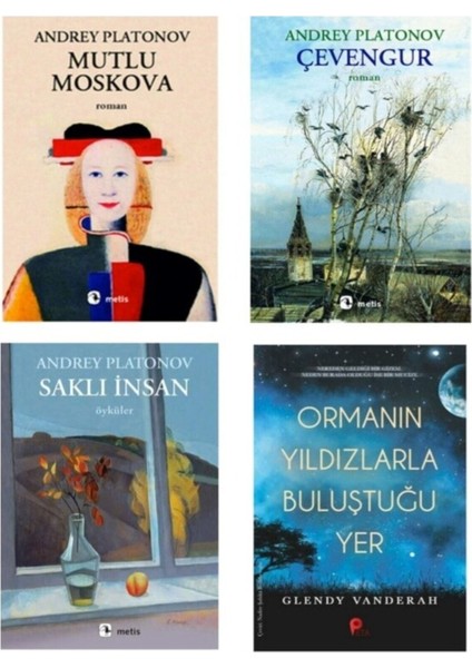 Andrey Platonov Set-Mutlu Moskova-Çevengur-Saklı Insan-Ormanın Yıldızlarla Hediye