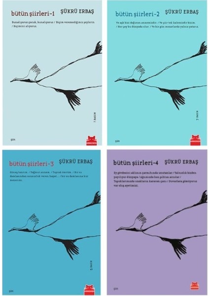 Şükrü Erbaş Bütün Şiirleri 1-2-3-4 / 4 Kitap Set