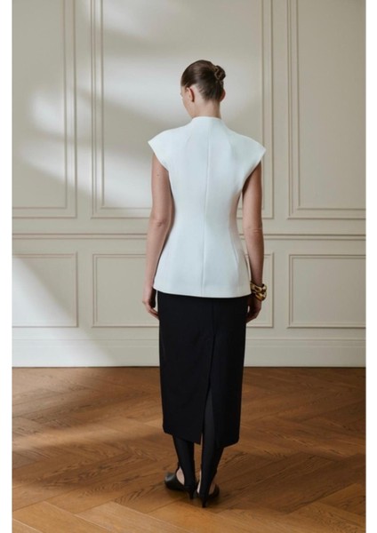 Düğmeli Laverne Yelek indirimleri