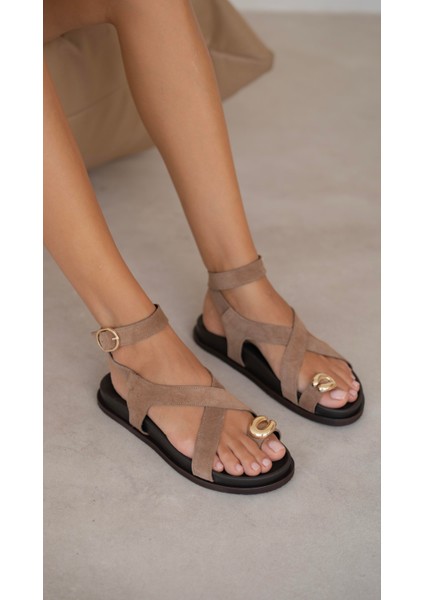 Waco Camel Süet Hakiki Deri Sandalet fiyatları