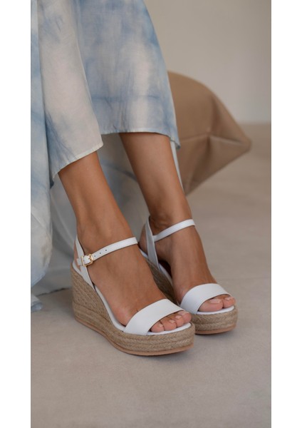 Howe Beyaz Hakiki Deri Sandalet modelleri