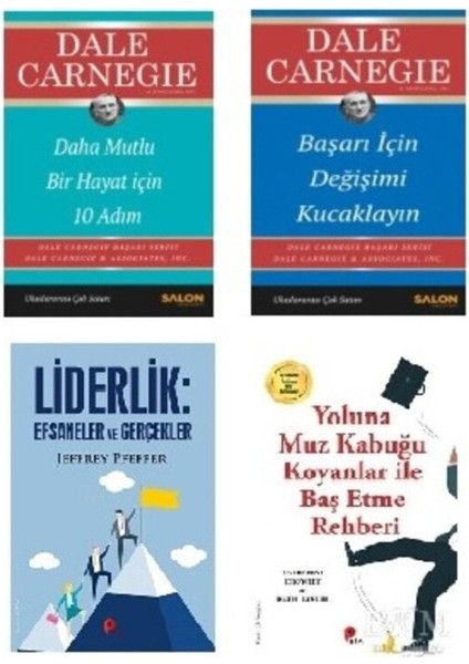 Dale Carnegie Set(2 Kitap) Daha Mutlu Bir Hayat I-Başarı Için Değişimi Kucak-Liderlik+Yoluna Hediye