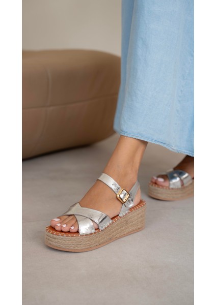 Elias Lame Hakiki Deri Sandalet