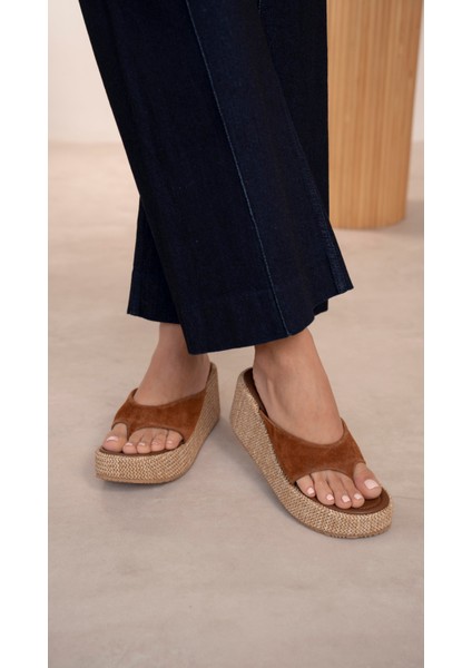 Siena Taba Süet Hakiki Süet Kadın Terlik indirimleri