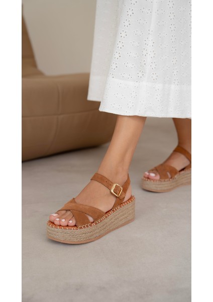 Elias Taba Süet Hakiki Deri Sandalet