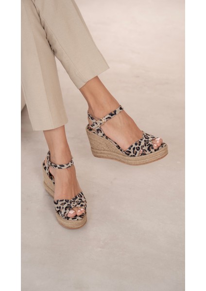 Kuzma Leopar Hakiki Deri Sandalet
