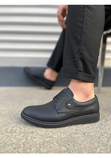JET-0610 Clasico Bağcıklı Cilt Erkek Günlük Klasik Ayakkabı Cst - Mat Siyah modelleri