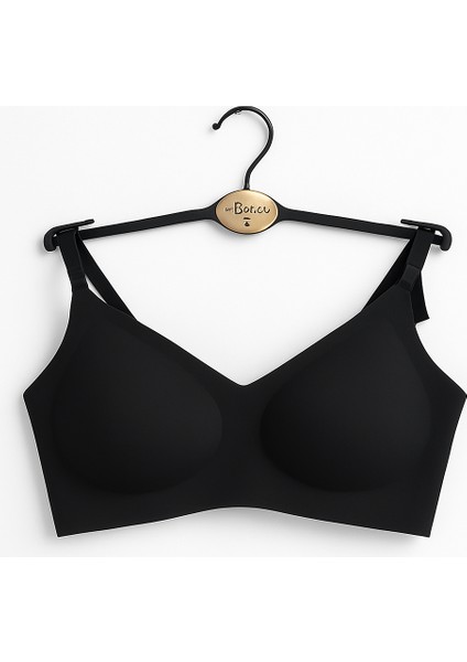 Belvü Lazer Kesim Dikişsiz Pedli Yumuşak Iz Yapmaz Balensiz Invisible Görünmez Toparlayıcı Sütyen Siyah fiyatları