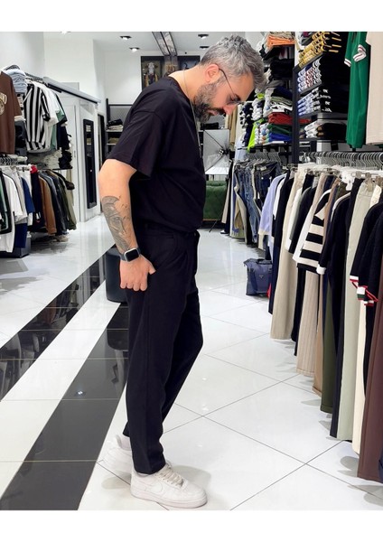 Boyfriend Kesim Keten Pamuk Erkek Pantolon