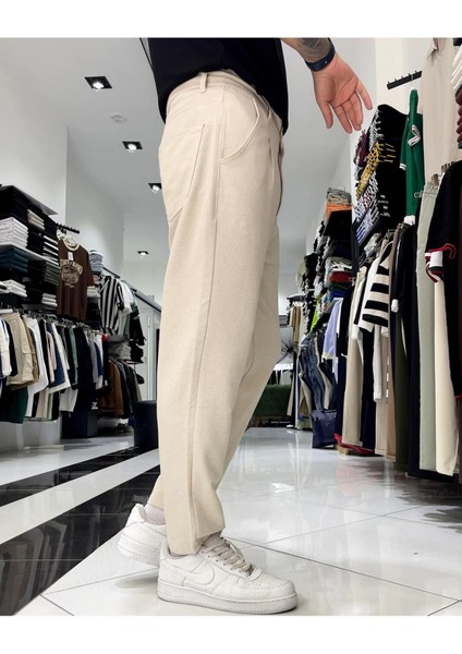 Boyfriend Kesim Keten Pamuk Erkek Pantolon