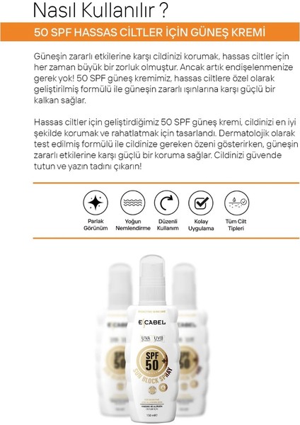 Hassas Ciltler İçin 50 SPF Pa Güneş Kremi 150 ml fırsatları