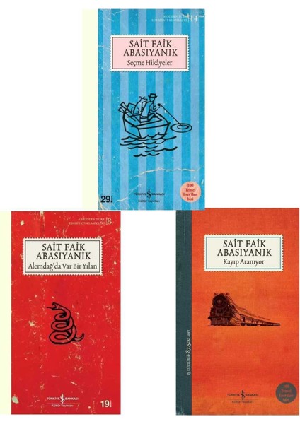 Sait Faik Abasıyanık 3 Kitap Set. Seçme Hikayeler + Kayıp Aranıyor + Alemdağda Var Bir Yılan