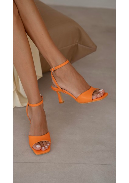 Winsdor Turuncu Topuklu Ayakkabı