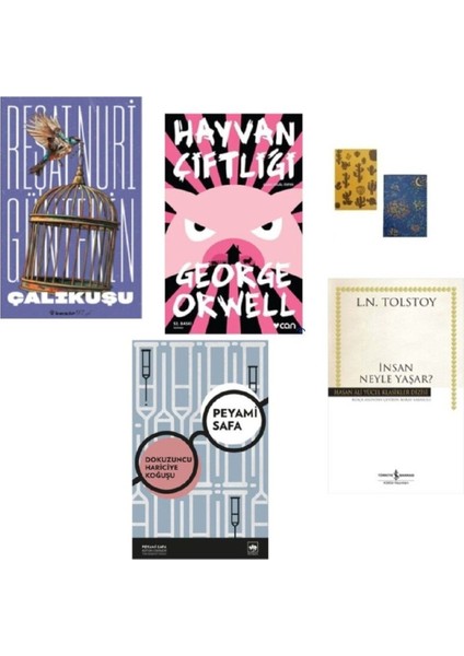 Çalıkuşu - Hayvan Çiftliği - Dokuzuncu Hariciye Koğuşu - Insan Neyle Yaşar- ( 2 Defter Hediye)