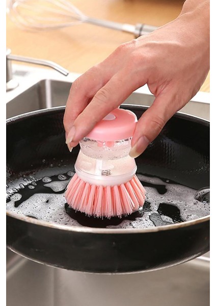 Hazneli Sıvı Deterjanlı Çok Amaçlı Yıkama Fırçası