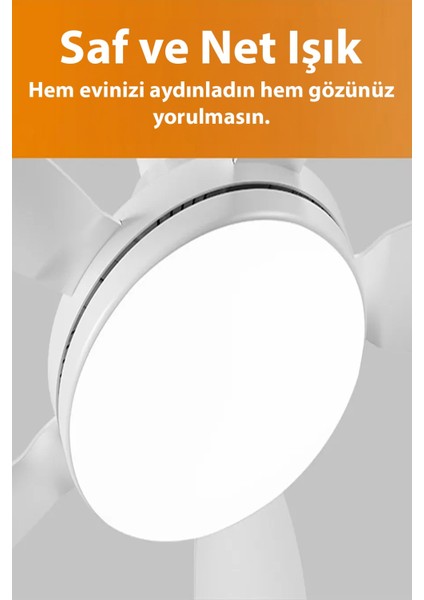 Sessiz Büyük Boy 81 cm Tavan Vantilatörü E27 Duylu Uzaktan Kumandalı 3 Renk fırsatları
