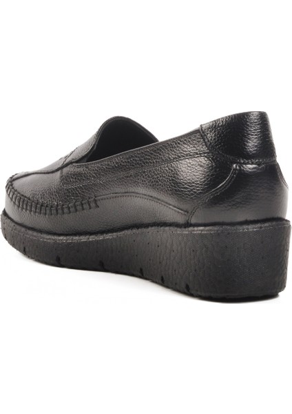 Siyah Hakiki Deri Kadın Günlük Ayakkabı BB096 Z fırsatları