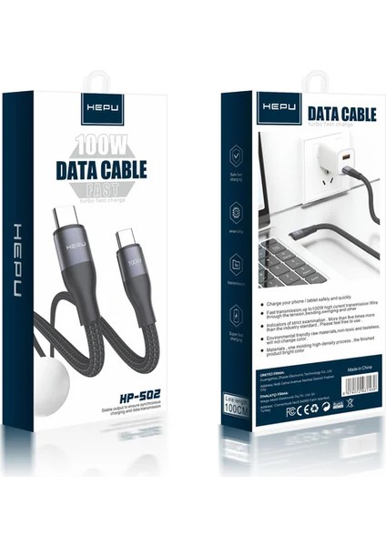 HP-502 Type-C To Type-C Kablo – 100W Turbo Şarj, 1 Metre fırsatları