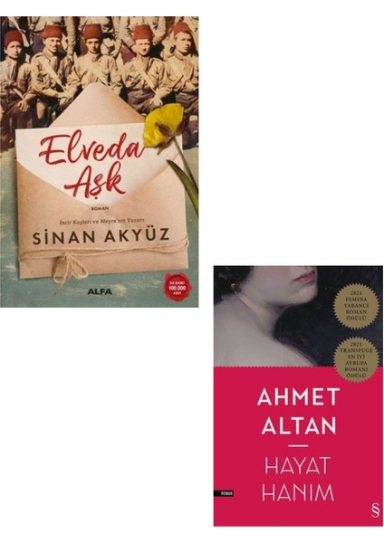 Sinan Akyüz -Elveda Aşk ve Ahmet Altan -Hayat Hanım 2 Kitap Set