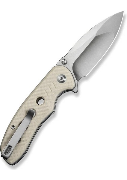 Triptych Flipper & Thumb Stud & Button Lock Knife Ivory G10 Handle Çakı modelleri