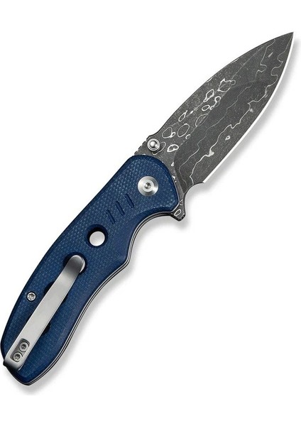 Triptych Flipper & Thumb Stud & Button Lock Knife Damascus Micarta Handle Çakı modelleri