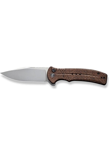 Cogent Flipper & Button Lock Knife Brown Micarta Handle Çakı
