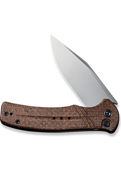 Cogent Flipper & Button Lock Knife Brown Micarta Handle Çakı fırsatları
