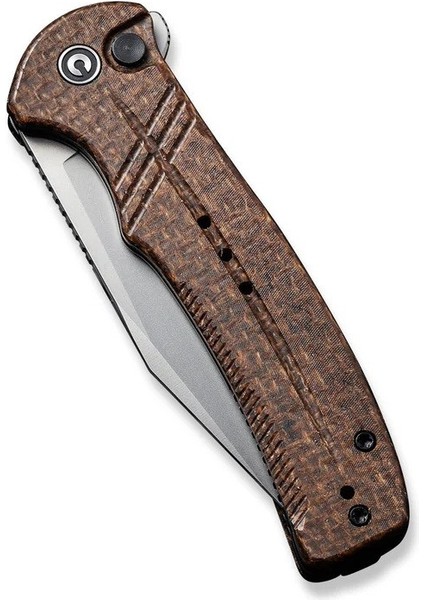 Cogent Flipper & Button Lock Knife Brown Micarta Handle Çakı indirimleri