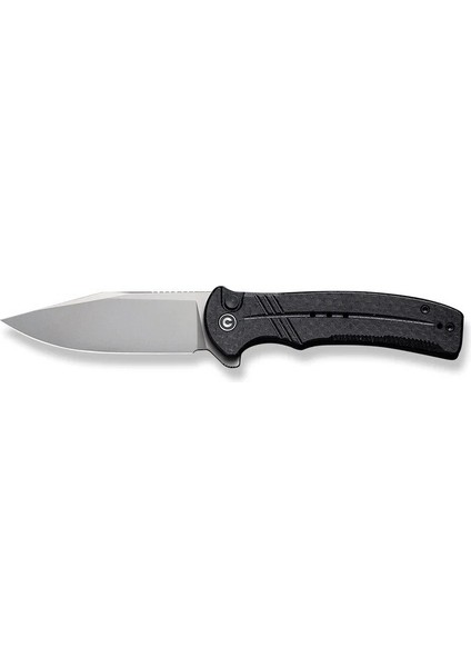 Cogent Flipper & Button Lock Knife Black Micarta Handle Çakı