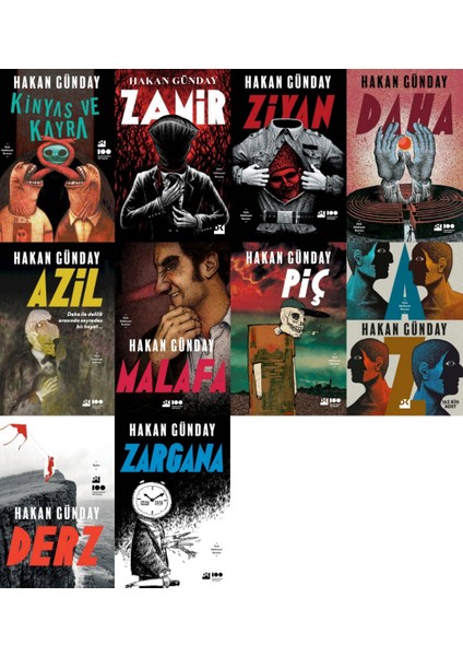 Hakan Günday 10 Kitap Takım Kinyas ve Kayra - Derz - Malafa - Zargana