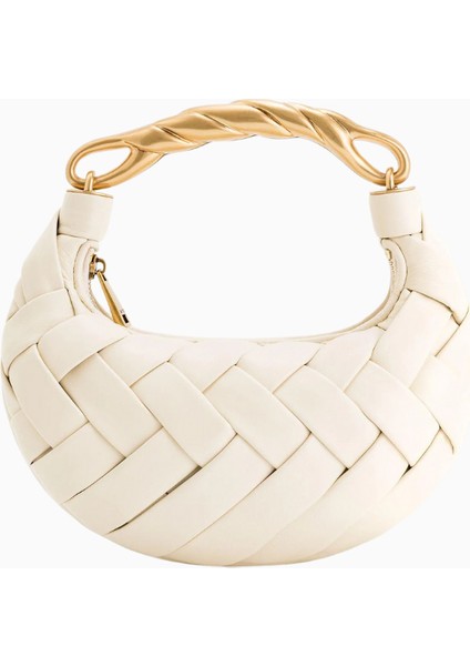 Jw Peı Beyaz Orla Weave Vegan Deri El Çantası modelleri
