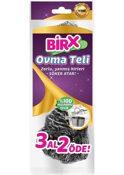 Sağlam ve Dayanıklı Ovma Teli, Avantajlı Alışveriş Fırsatıyla 3 Al 2 Öde