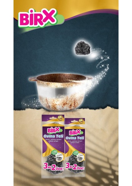 Sağlam ve Dayanıklı Ovma Teli, Avantajlı Alışveriş Fırsatıyla 3 Al 2 Öde fiyatları