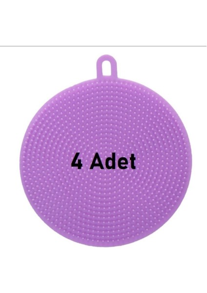 Tükenmeyen 4'lü Silikon Bulaşık Yıkama Fırçası Seti