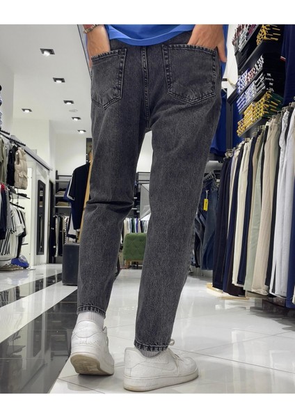 Yıkamalı Boyfriend Erkek Jean Pantolon-Antrasit Gri modelleri
