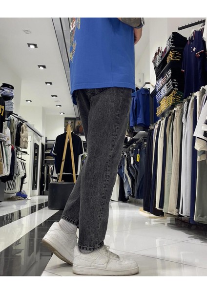 Yıkamalı Boyfriend Erkek Jean Pantolon-Antrasit Gri fırsatları