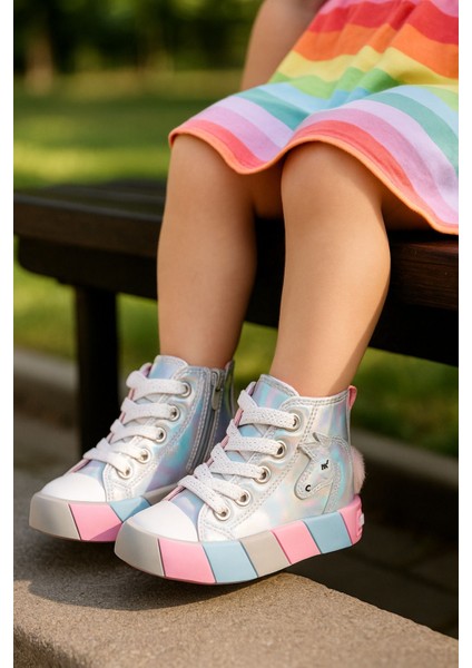 Unicorn Kız Çocuk Sneaker Unicorn Spor Ayakkabı Ortopedik Işıklı Unicorn Kız Çocuk Ayakkabı