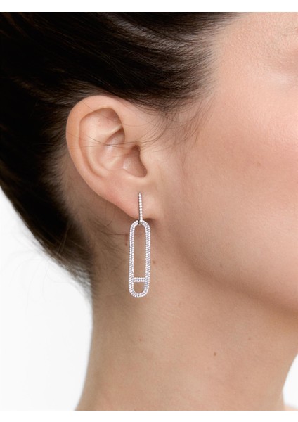 Zirkon Taşlı Uzun Küpe