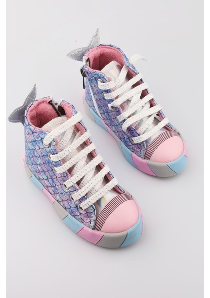 Unicorn Kız Çocuk Sneaker Balık Figürlü Pullu Spor Ayakkabı Ortopedik Işıklı Kız Çocuk Ayakkabı fiyatları