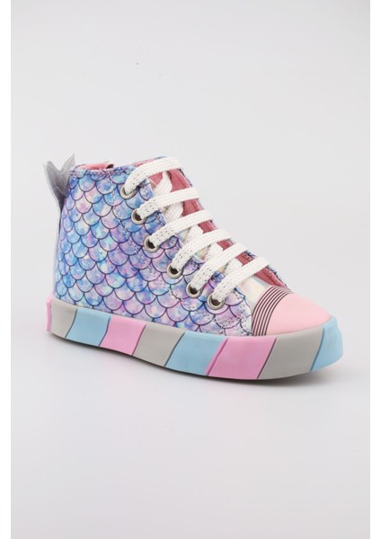 Unicorn Kız Çocuk Sneaker Balık Figürlü Pullu Spor Ayakkabı Ortopedik Işıklı Kız Çocuk Ayakkabı fırsatları